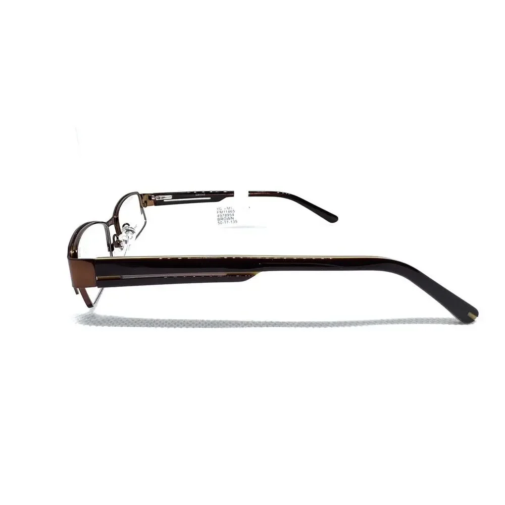 UNBRANDED YB-FM11465 BROWN EYEGLASSES FRAMES 50-17-135 NEW